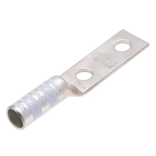 NSI L300NP 300 MCM 1/2” 2-Hole Copper Long Lug with Peep Hole – White