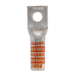 NSI L3038 3/0 AWG 3/8” 1-Hole Copper Long Lug – Orange