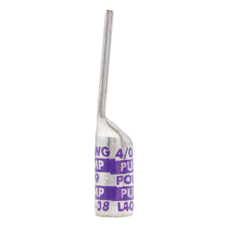 NSI L40N-38 4/0 AWG 3/8” 2-Hole Copper Long Lug – Purple