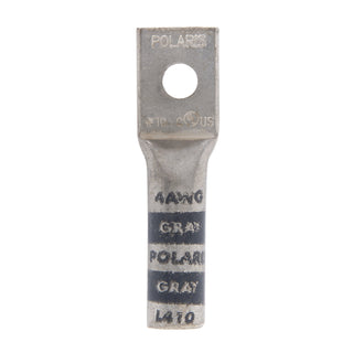 NSI L410 Copper Long Lug – Gray 1-Hole 4 AWG 10 (3/16) Inch