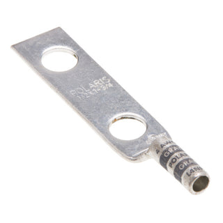 NSI L4NP Copper Long Lug with Peep Hole – Gray 2-Hole 4 AWG 1/2 Inch