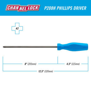 Channellock P208H PHILLIPS #2 x 8-Inch Professional Screwdriver