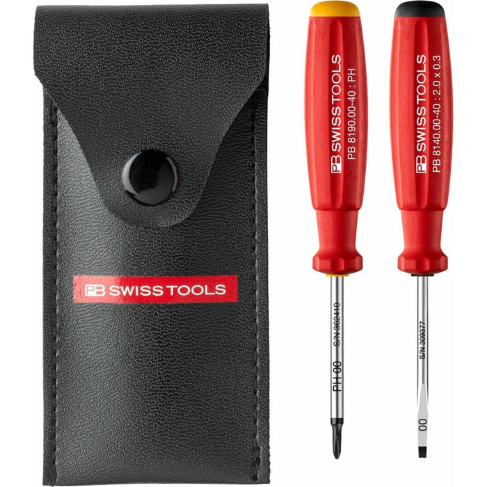 PB Swiss Tools PB 8535 Slotted + Phillips Screwdriver In A Case 2 Pcs