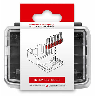 PB Swiss Tools PB 973.BitBox Bitbox Empty, For 5 Bitblocks Of 10 Bits