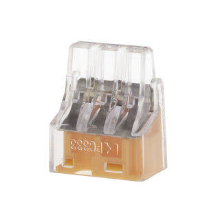 NSI PIWC-3-C Orange 3-Wire Push-In Wire Connector, Solid or Stranded, 100 Carton