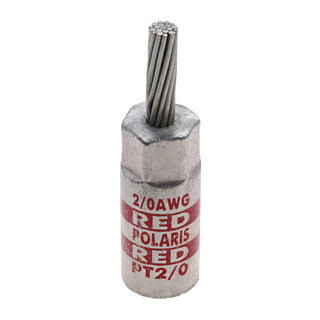 NSI PT2/0 1 AWG Aluminum Pin Terminal – Red – Copper Pin