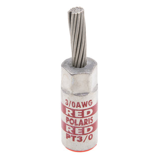 NSI PT3/0 1/0 AWG Aluminum Pin Terminal – Red – Copper Pin