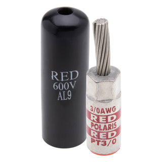 NSI PT3/0 1/0 AWG Aluminum Pin Terminal – Red – Copper Pin