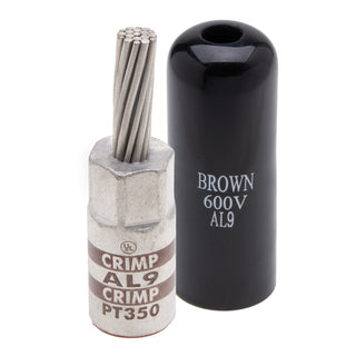 NSI PT350 4/0 AWG Aluminum Pin Terminal – Brown – Copper Pin