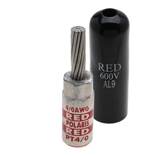 NSI PT4/0 2/0 AWG Aluminum Pin Terminal – Red – Copper Pin