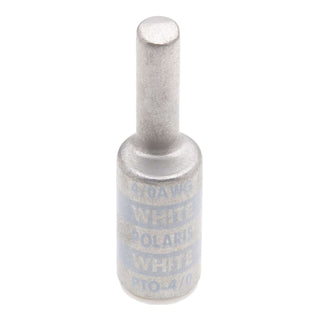 NSI PTO-4/0 2/0 AWG Aluminum Offset Pin Terminal – White – Aluminum Pin