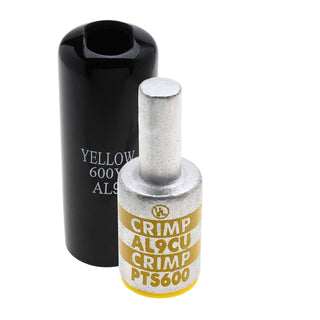 NSI PTS600 400 MCM Aluminum Center Pin Terminal – Yellow – Aluminum Pin