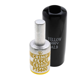 NSI PTS600 400 MCM Aluminum Center Pin Terminal – Yellow – Aluminum Pin