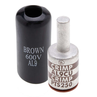 NSI PTS250 3/0 AWG Aluminum Center Pin Terminal – Brown – Aluminum Pin