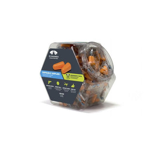 Pyramex PYDP1000BN 100 Disposable Earplugs in a Retail Bin