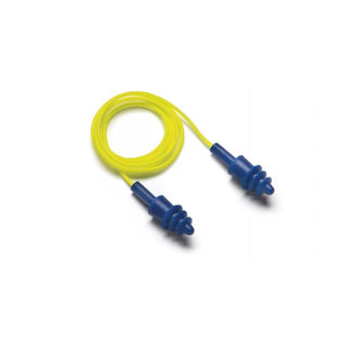 Pyramex RPD2001 Yellow Corded Reusable Metal Detectable Blue Earplugs -100 Pair/Box