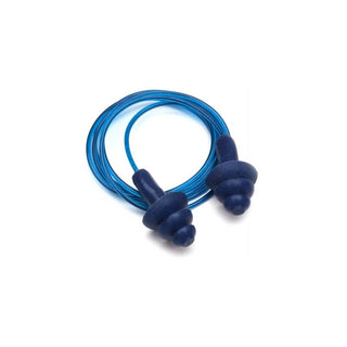 Pyramex RPD3001 Blue Corded Reusable Metal Detectable Blue Earplugs - NRR24dB - 50 Pair/Box