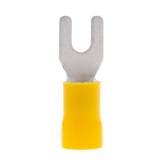 NSI S12-6V Vinyl Insulated Spade Terminal for #6 Stud and 12-10 AWG | 50 Pack