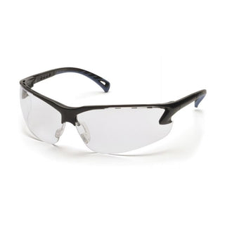 Pyramex SB5710DTM Venture 3 Clear H2MAX Anti-Fog Lens with Black Frame