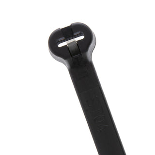 NSI GRP-SB30120B 30”, Black Steel Barb 120lb Cable Tie, 50 Pack