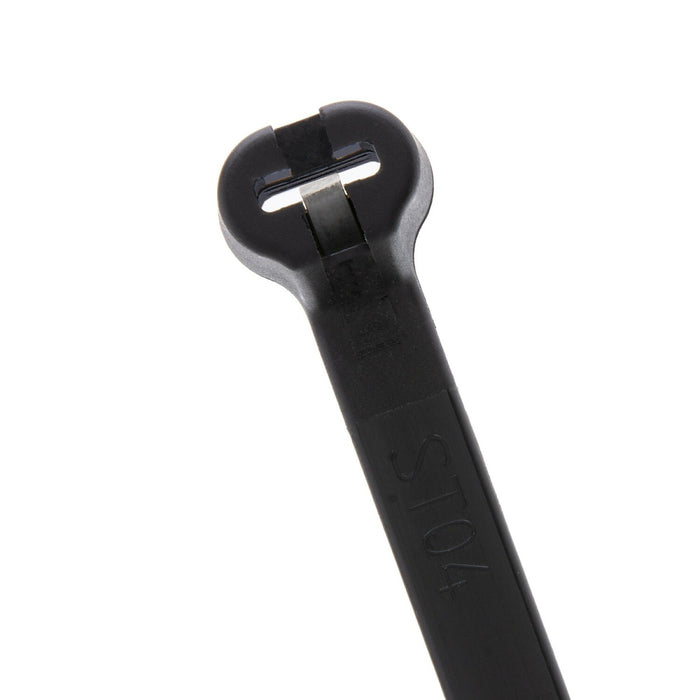 NSI GRP-SB750B 7.5”, Black Steel Barb 50lb Cable Tie, 100 Pack