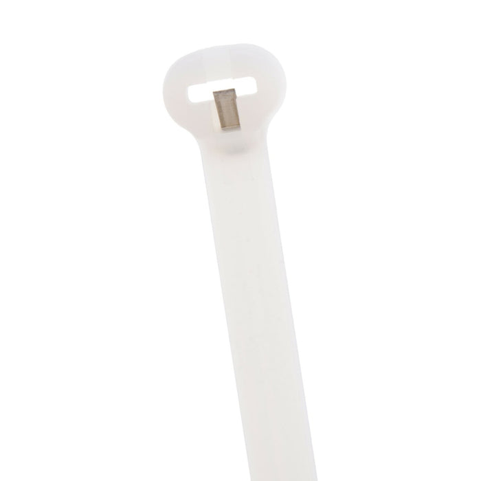 NSI GRP-SB1140N 11”, Natural Steel Barb 40lb Cable Tie, 100 Pack