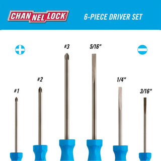 Channellock SD-6H 6PC Standard Screwdriver Set