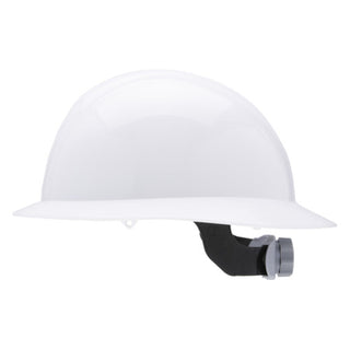 NSI SH-330W Fully Adjustable White Cap Brim Safety Helmet for Construction