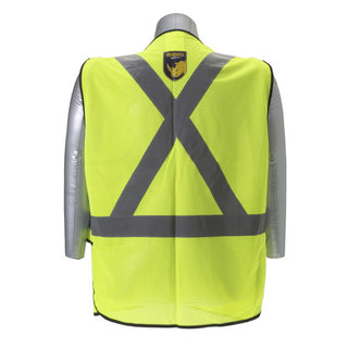 NSI SV-600-UCX 5-Point Breakaway Safety Vest, High Visibility Yellow, Pockets