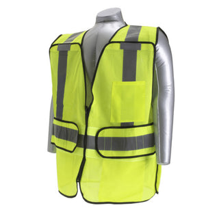 NSI SV-600-UCX 5-Point Breakaway Safety Vest, High Visibility Yellow, Pockets