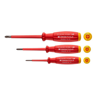 PB Swiss Tools PB 58548 SwissGrip VDE Screwdriver Set, Insulated, 3 pcs