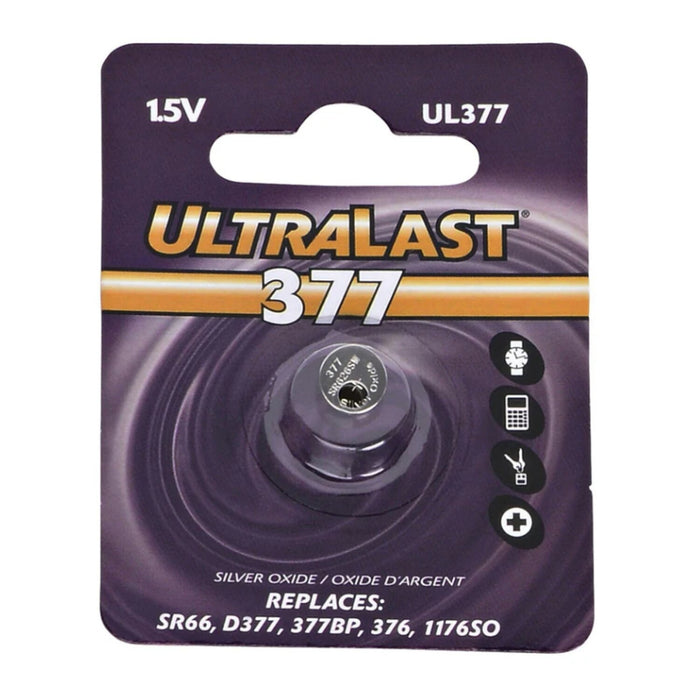 Dantona UL377 UltraLast Watch Battery - Replaces: SR66, D377, 377BP, 376, 1176SO