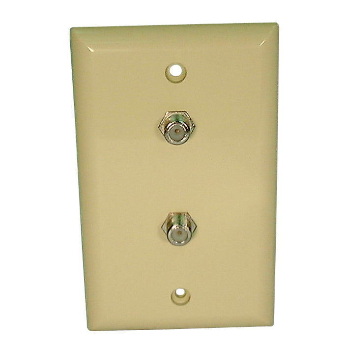 Philmore TV45 Dual "F" Type Wall Plate