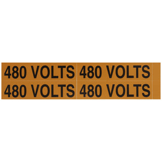 NSI VM-B-13 Voltage Marker Label Medium 480 Volts (4 Per Card) 4.5-In Wide X 1-In Tall