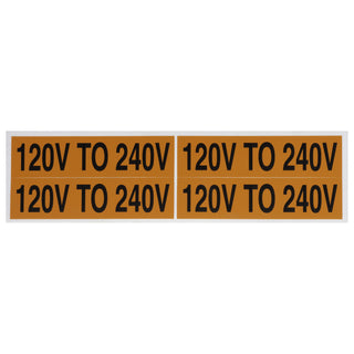 NSI VM-B-36 Voltage Marker Label Medium 120V To 240V (4 Per Card) 4.5-In Wide X 1-In Tall