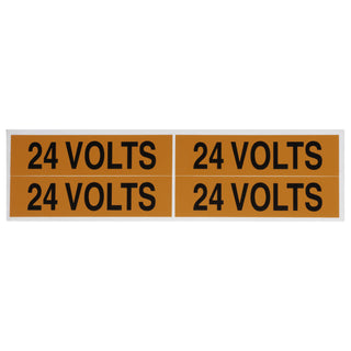 NSI VM-B-49 Voltage Marker Label Medium 24 Volts (4 Per Card) 4.5-In Wide X 1-In Tall