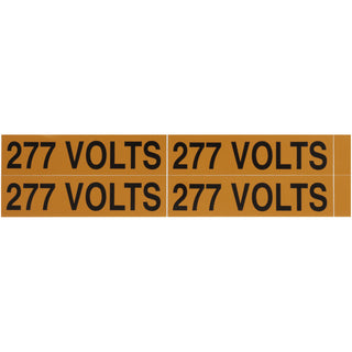 NSI VM-B-9 Voltage Marker Label Medium 277 Volts (4 Per Card) 4.5-In Wide X 1-In Tall