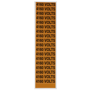 NSI VM-C-19 Voltage Marker Label Small 4160 Volts (18 Per Card) 2.25-In Wide X 0.5-In Tall