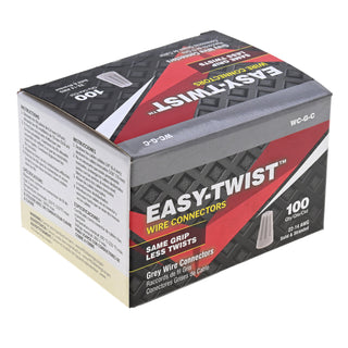 NSI WC-G-C Standard Grey Easy Twist 22-14 Awg - Carton Of 100