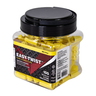 NSI WC-Y-CJ Standard Yellow Wire Connector with Quick-Grip Spring, 100 Jar