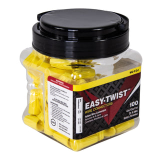 NSI WC-Y-CJ Standard Yellow Wire Connector with Quick-Grip Spring, 100 Jar