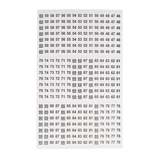 NSI WMB-8 Wire Marker Book (1-15) (16-90), Letters