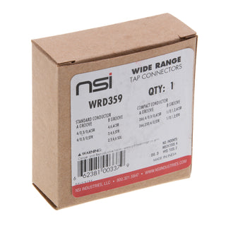 NSI WRD359 4/0 STR – 3/0 STR Aluminum Wide Range Tap – Dual-Rated/ACSR