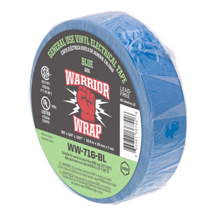 NSI WW-716-BL General Use Blue Vinyl Electrical Tape, 7mil, 60ft Long