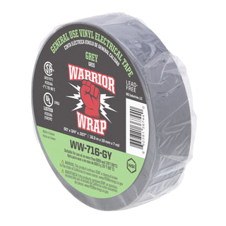 NSI WW-716-GY General Use Grey Vinyl Electrical Tape, 7mil, 60ft Long