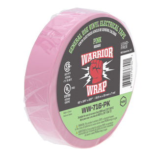 NSI WW-716-PK General Use Pink Vinyl Electrical Tape, 7mil, 60ft Long