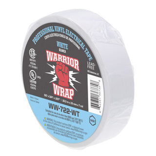 NSI WW-722-WT Professional White Vinyl Electrical Tape, 7mil, 60ft Long