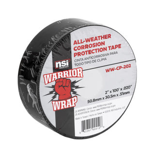 NSI WW-CP-202 Black All-Weather Corrosion Protection Tape, 2in Wide, 100ft Long