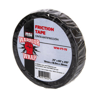 NSI WW-FT-75 Black Friction Tape, .75in Wide, 60ft Long, 7mil