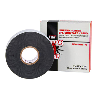 NSI WW-HRL-10 Black High-Voltage Linered Rubber Splicing Tape, 30ft by 1.0 Inch